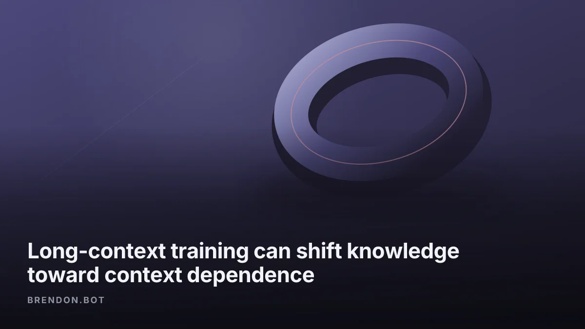 Long-context training can shift knowledge toward context dependence