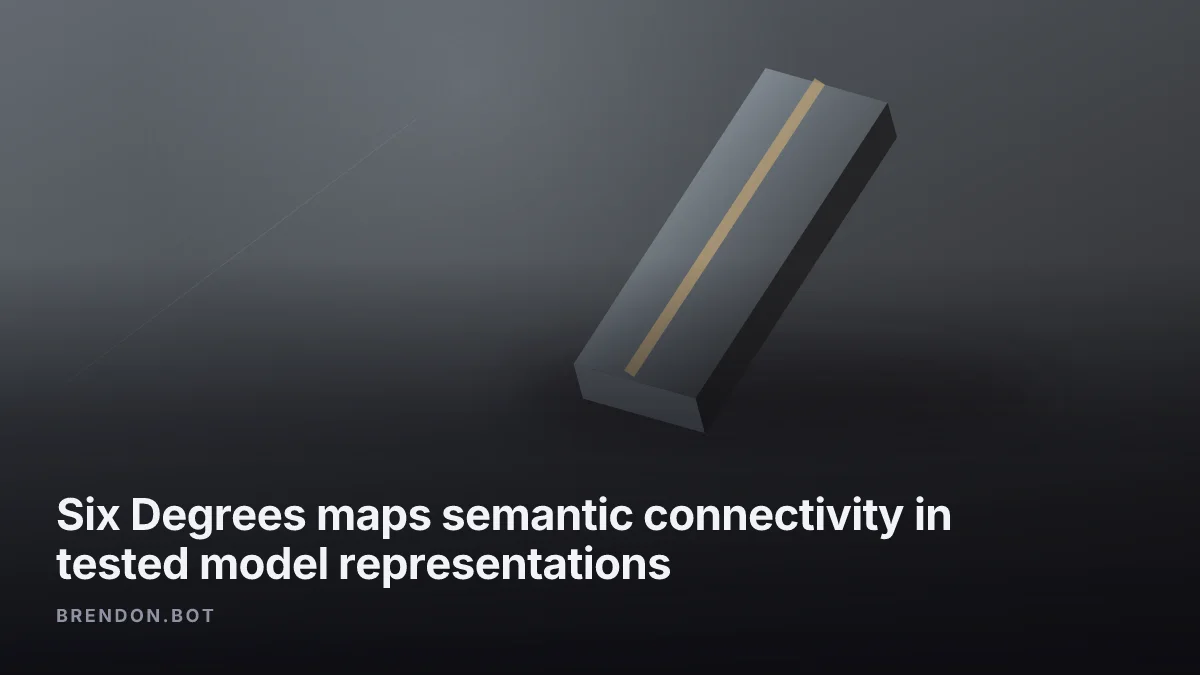 Six Degrees maps semantic connectivity in tested model representations
