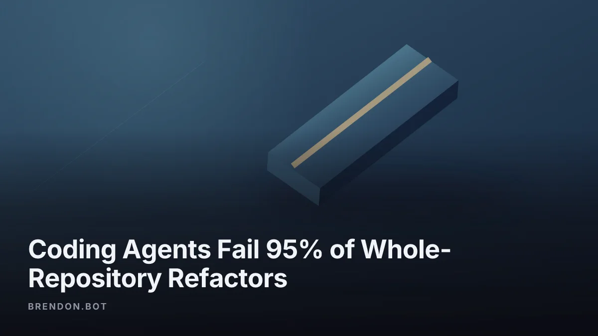 Coding Agents Fail 95% of Whole-Repository Refactors