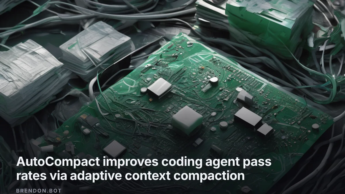 AutoCompact improves coding agent pass rates via adaptive context compaction