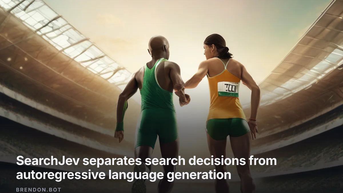 SearchJev separates search decisions from autoregressive language generation